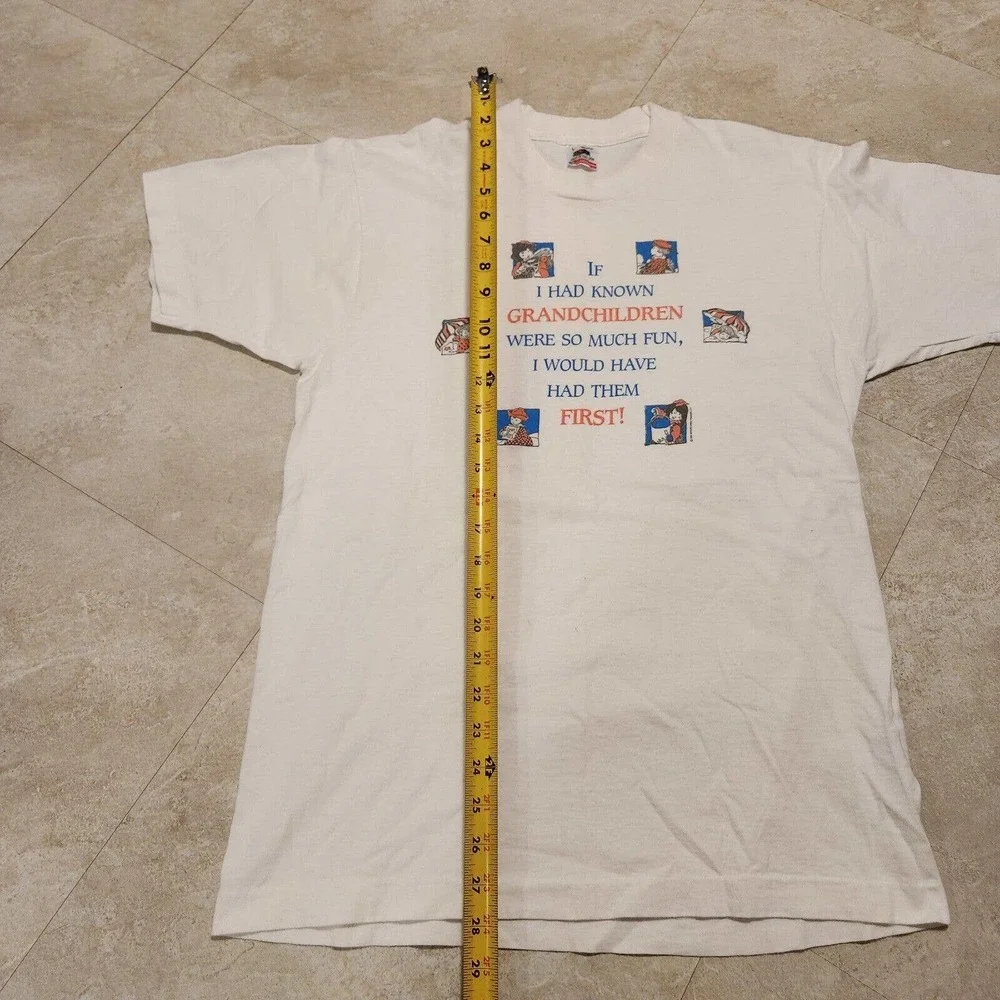 VTG‎ 90s Grandma Grandpa Granny Grandchildren Grand Child Single Stitch T Shirt - Picture 6 of 10